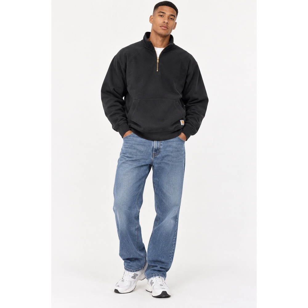 Carhartt Quarter Zip Sweatshirt Relaxed Fit Pullover K503 Workwear 2XL Black
